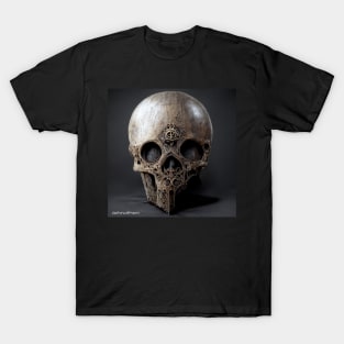 GOTHIC ANCIENT WARRIOR SKULL AI DIGITAL ORIGINAL ARTWORK T-Shirt